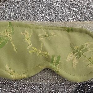 Sonoma Lavender Sleep Mask Dragonfly Silk-Blend Brocade Fabric Travel Blindfold